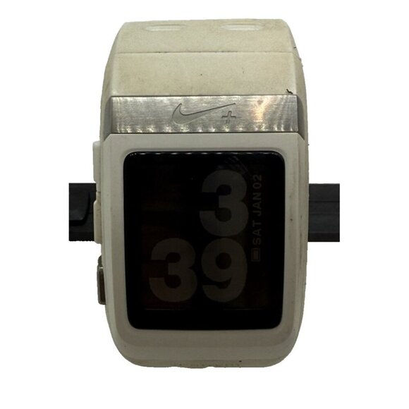 Nike+ Sport Digital Watch GPS Tomtom White Resin Band WM0102 Women's Athletic - Picture 1 of 8